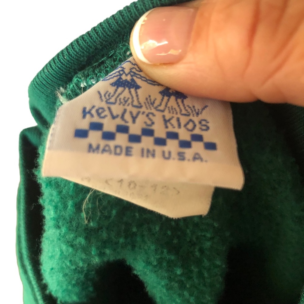 Kelly’s Kids Hunter Green Snowflake Sweatshirt size 10-12 - Picture 6 of 6